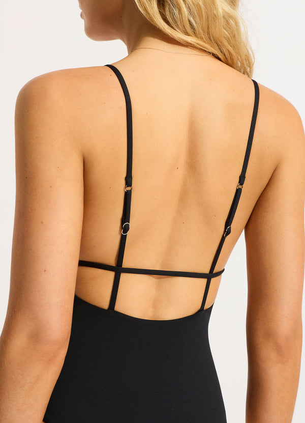 Seafolly Collective V Neck One Piece - Black