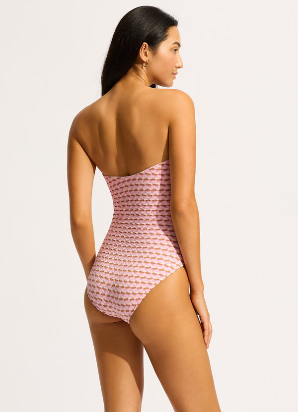 Mala Ring Front Bandeau One Piece - Blossom