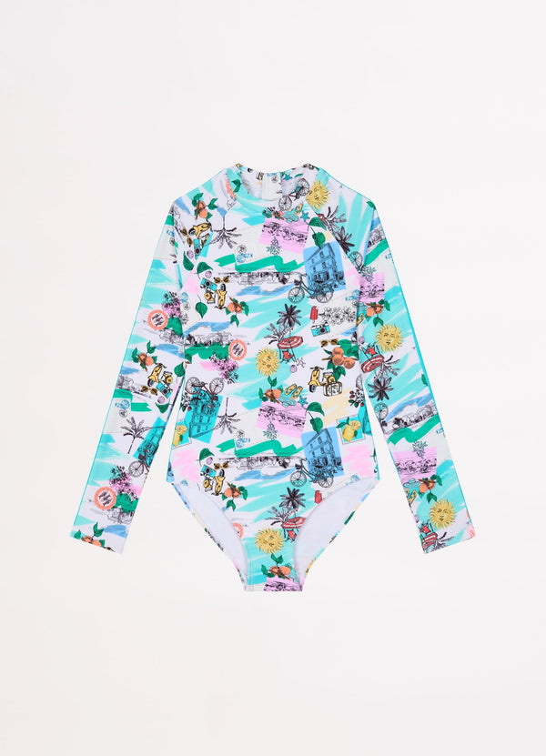Amalfi Coast Girls Paddlesuit - Amalfi