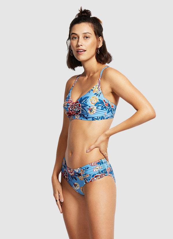 DD Cup Bralette Bikini Top - Chambray