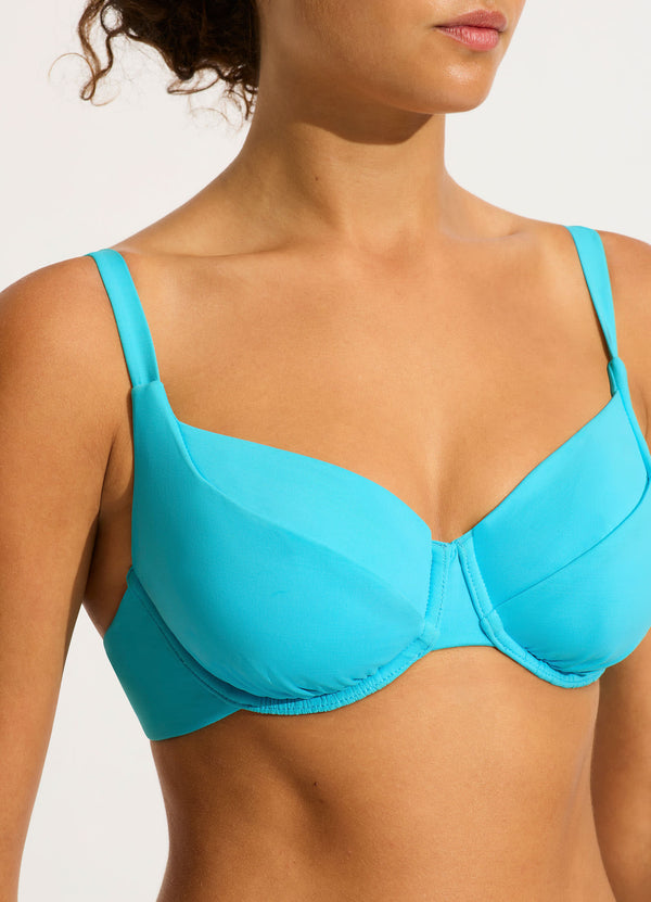 Seafolly Collective DD Cup Underwire Bikini Top - Atoll Blue