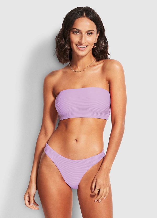 Essentials High Cut Bikini Bottom - Lilac