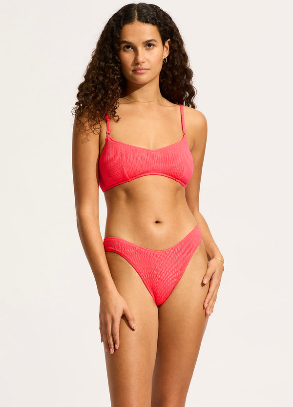 Sea Dive High Cut Bikini Bottom - Snapdragon