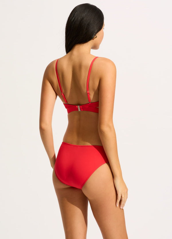 Seafolly Collective Multi Strap Hipster Bikini Bottom - Chilli Red