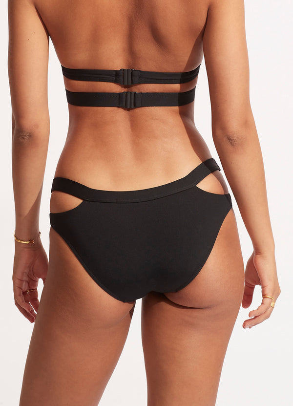 Seafolly Collective Split Band Hipster Bikini Bottom - Black