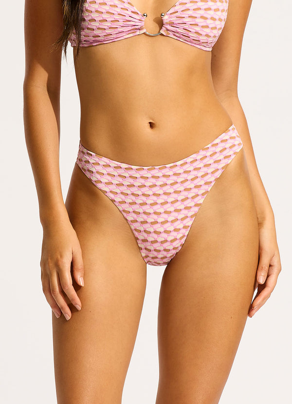 Mala High Leg Bikini Bottom - Blossom