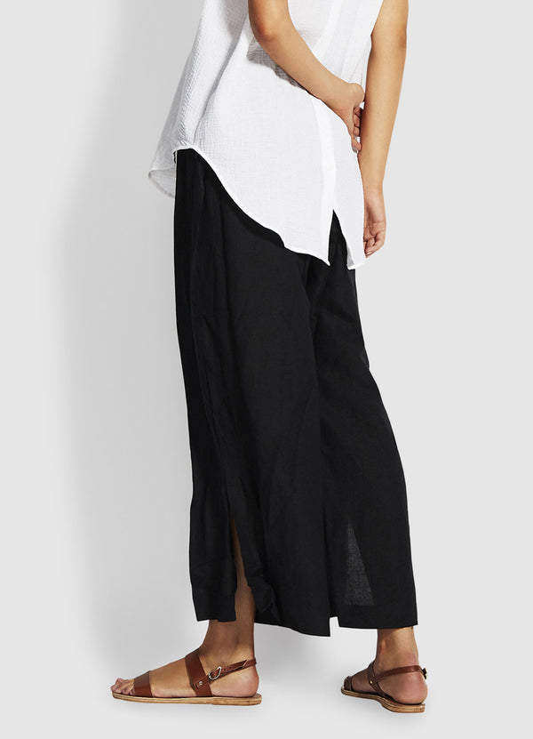 Weekender Linen Pant - Black