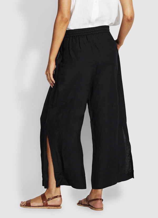 Weekender Linen Pant - Black