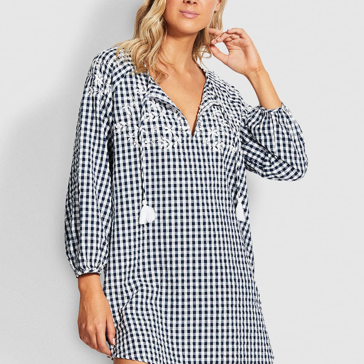 Pink Gingham Coverup