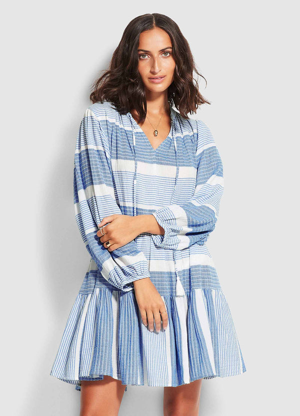 Jacquard Dress - Blue