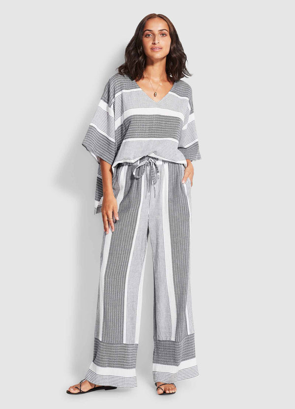 Jacquard Beach Pant - Black