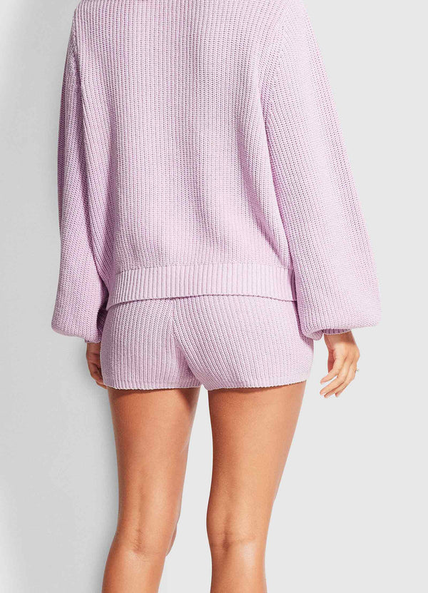 North Coast Knit Short - Lilac