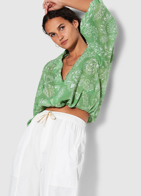 Taper Poplin Pant - White