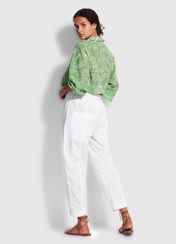Taper Poplin Pant - White