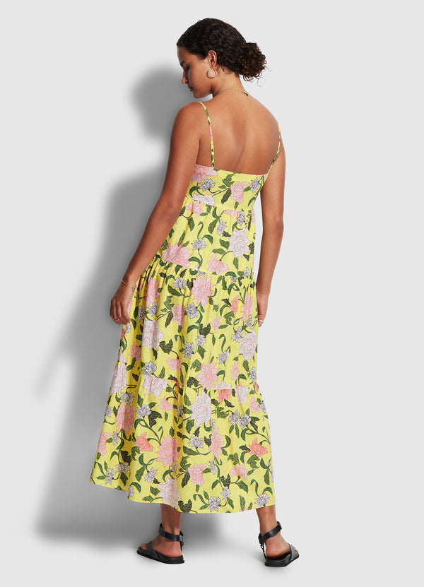 Boheme Floral Dress - Lime Light