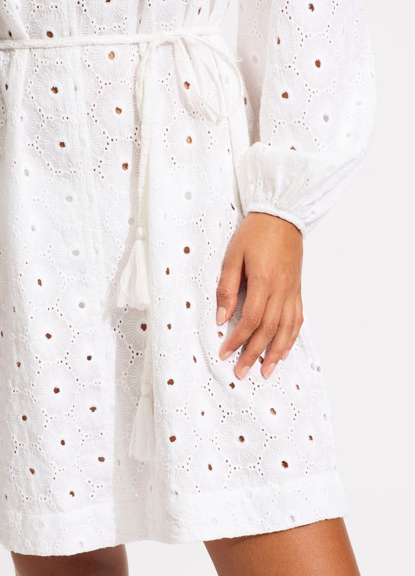 Broderie Cover Up - White