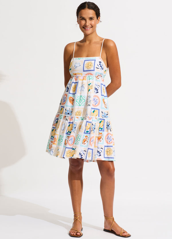 Wish You Were Here Mini Dress - Atoll Blue