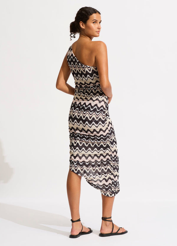 Mesh Midi Dress - Black