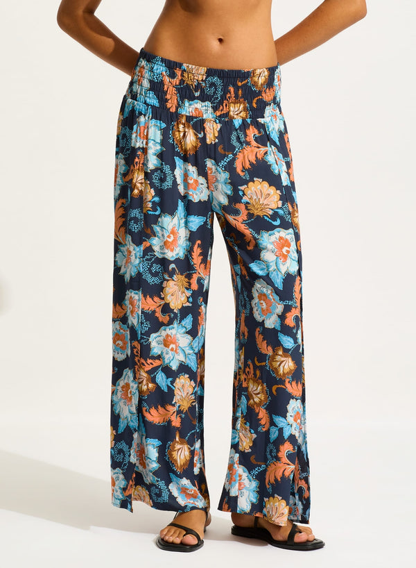 Spring Festival Shirring Pant - True Navy