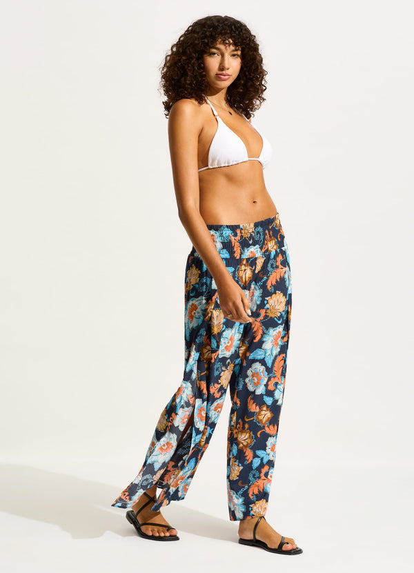 Spring Festival Shirring Pant - True Navy