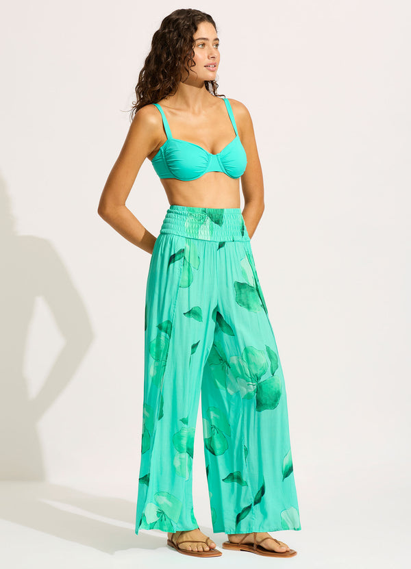 Secret Garden Shirred Wrap Pant - Jade
