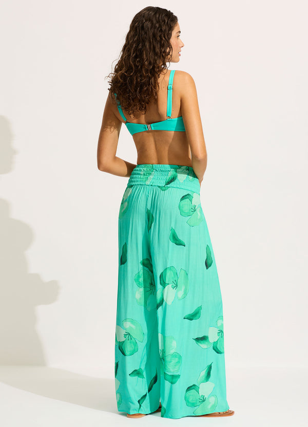 Secret Garden Shirred Wrap Pant - Jade