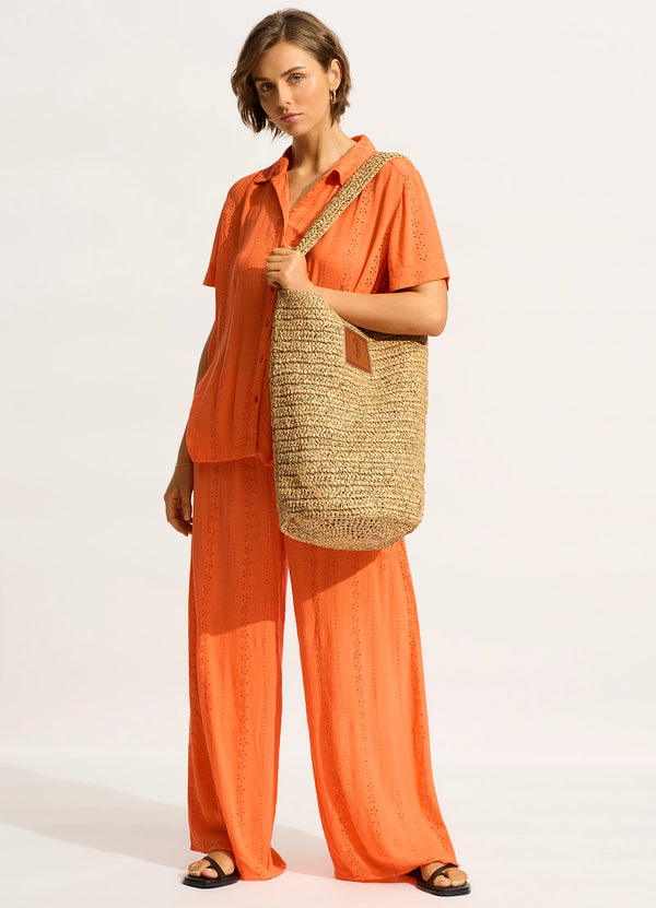 Spring Festival Tube Tote Bag - Natural