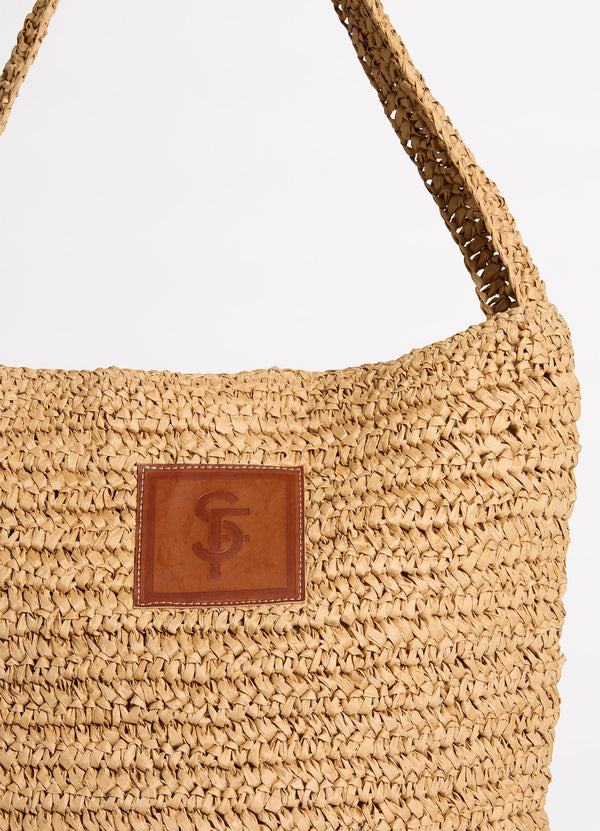 Spring Festival Tube Tote Bag - Natural