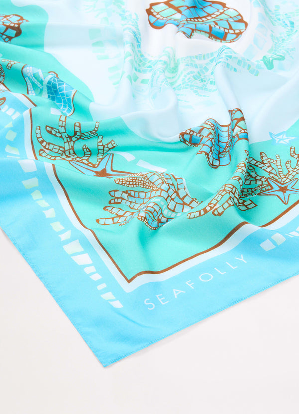 La Mer Scarf - Aquatic Blue