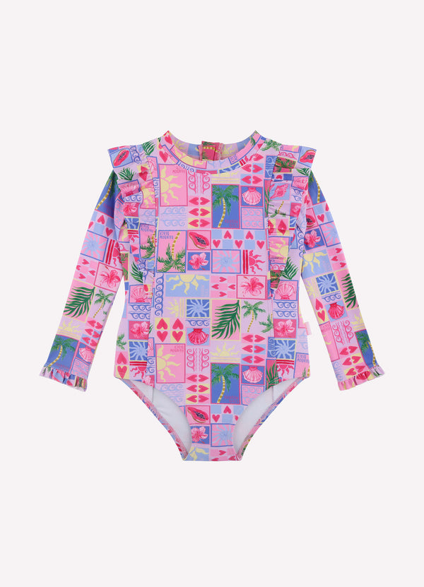 Rainbow Beach Frill Sunsuit -