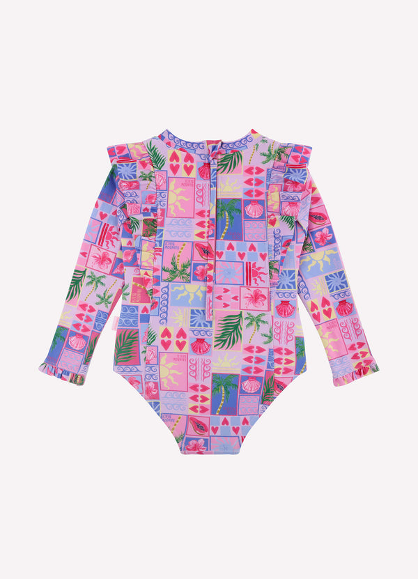Rainbow Beach Frill Sunsuit -