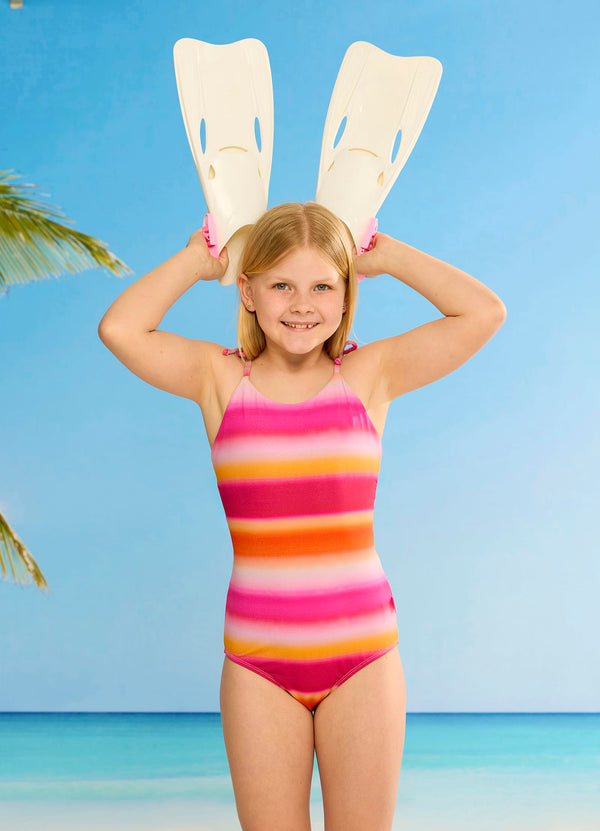 Ombre Cut Out One Piece - Ombre Red