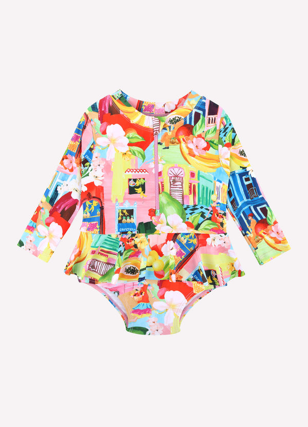 Cuba Flounce Sunsuit - Cuba