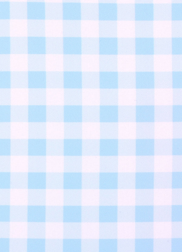 Gingham Frill Sunsuit - Placid Blue