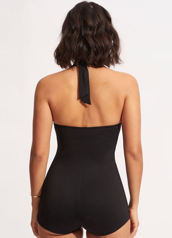 Seafolly Collective Boyleg One Piece - Black