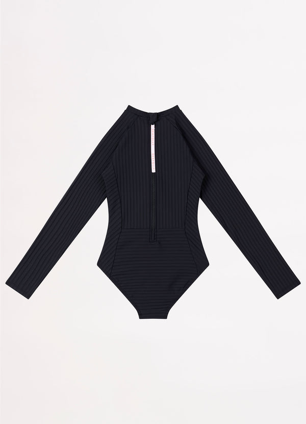 Girls Summer Essential Panelled Paddlesuit - Black