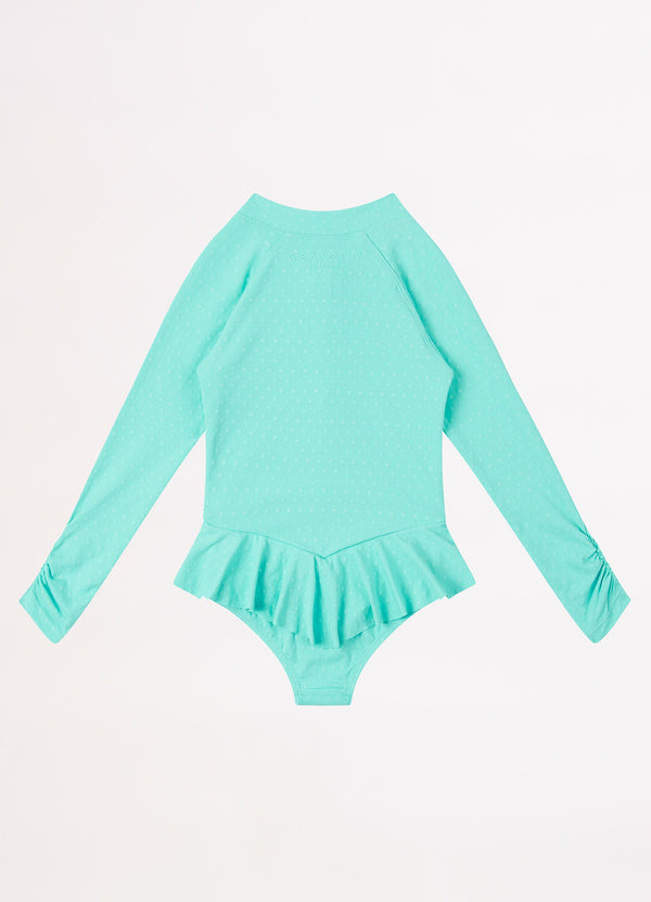 Girls Summer Essential Tie Side Paddlesuit - Mint