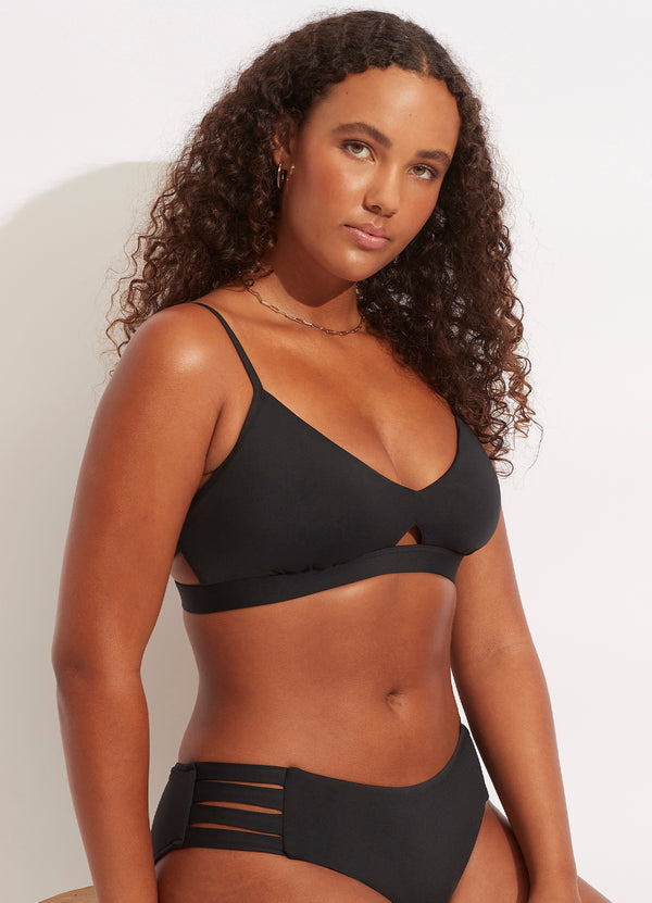 Seafolly Collective Hybrid Bralette Bikini Top - Black