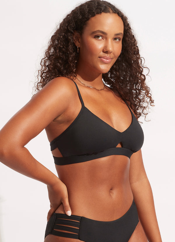 Seafolly Collective Hybrid Bralette Bikini Top - Black