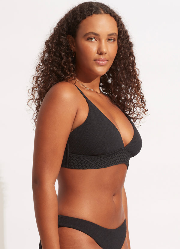 Willow Banded Bralette - Black
