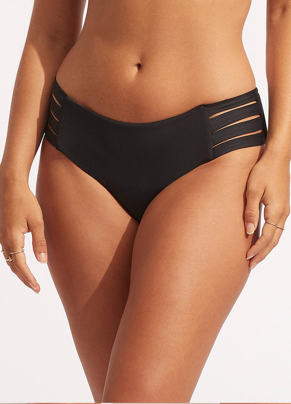 Seafolly Collective Multi Strap Hipster Bikini Bottom - Black