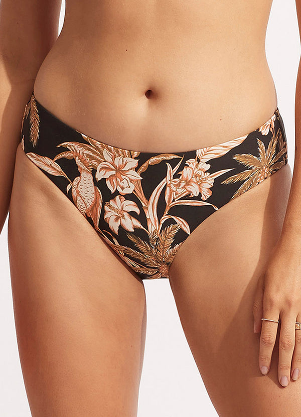 Castaway Retro Bikini Bottom - Black