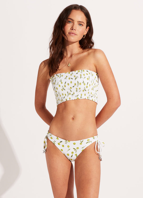 Summer Crush Tie Side Bikini Bottom - Soft Olive