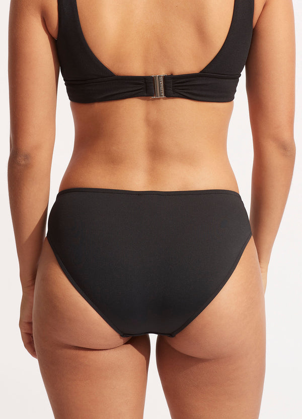Seafolly Collective Twist Band Hipster Bikini Bottom - Black