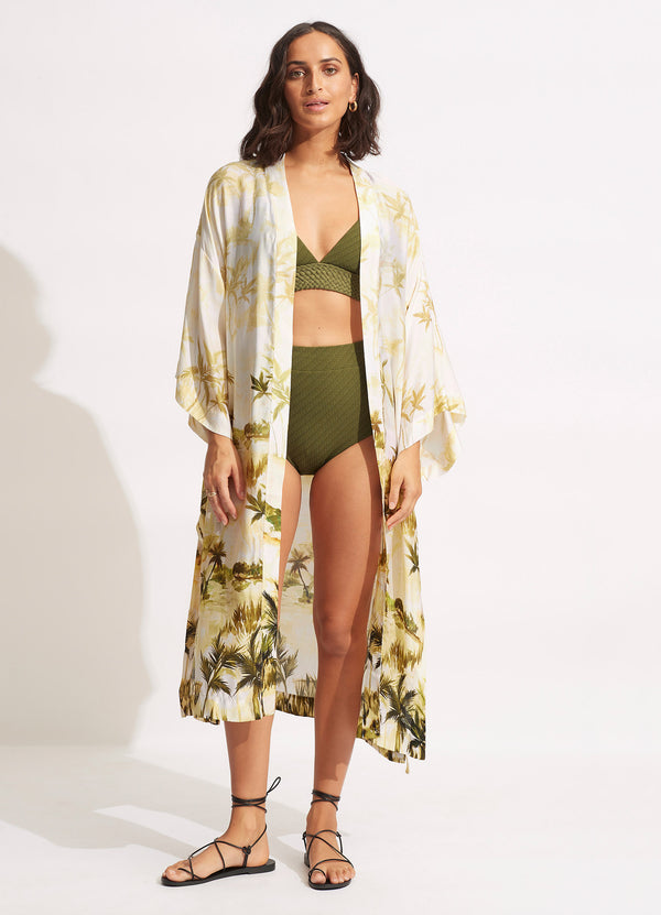 Palms Kimono - Olive