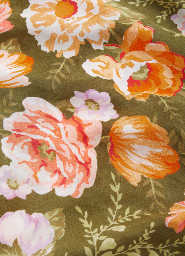 Paradise Garden Tiered Dress - Avocado