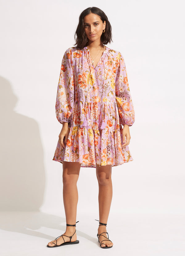 Paradise Garden Tiered Dress - Lilac