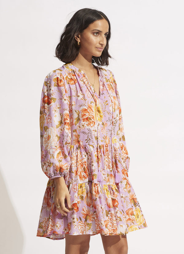 Paradise Garden Tiered Dress - Lilac