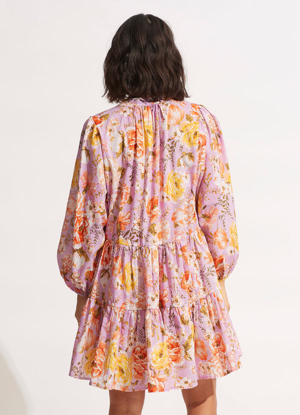 Paradise Garden Tiered Dress - Lilac