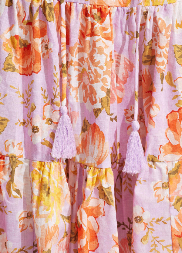 Paradise Garden Tiered Dress - Lilac